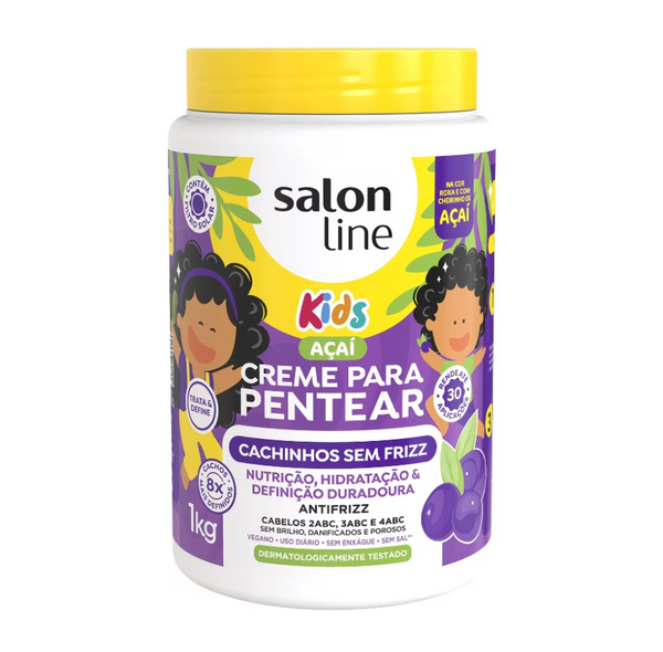 Creme para Pentear Açai Kids Cachinhos Sem Frizz - 1kg