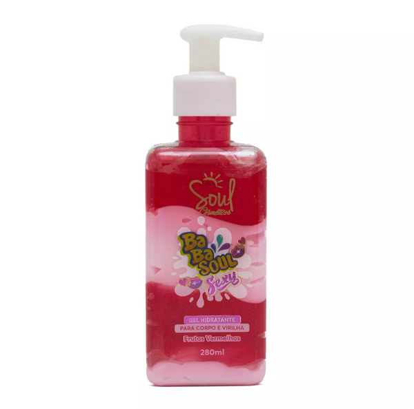 Gel Hidratante de Frutas Vermelhas para o Corpo e Virilha Soul Cometicos - 280ml