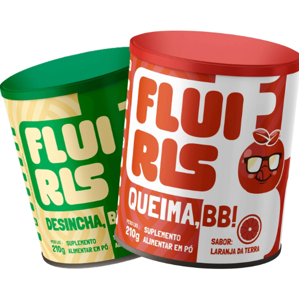 Fluiris Desincha e Fluiris Queima Suplemento Alimentar em Pó 210g