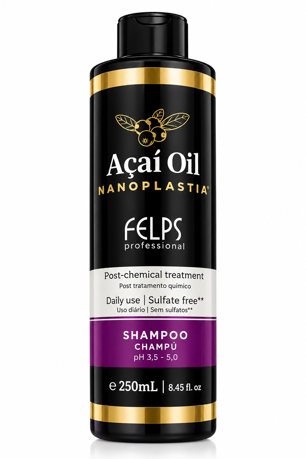 Felps Professional Açaí Oil Nanoplasty Shampoo 250ml – Post-Chemical Treatment