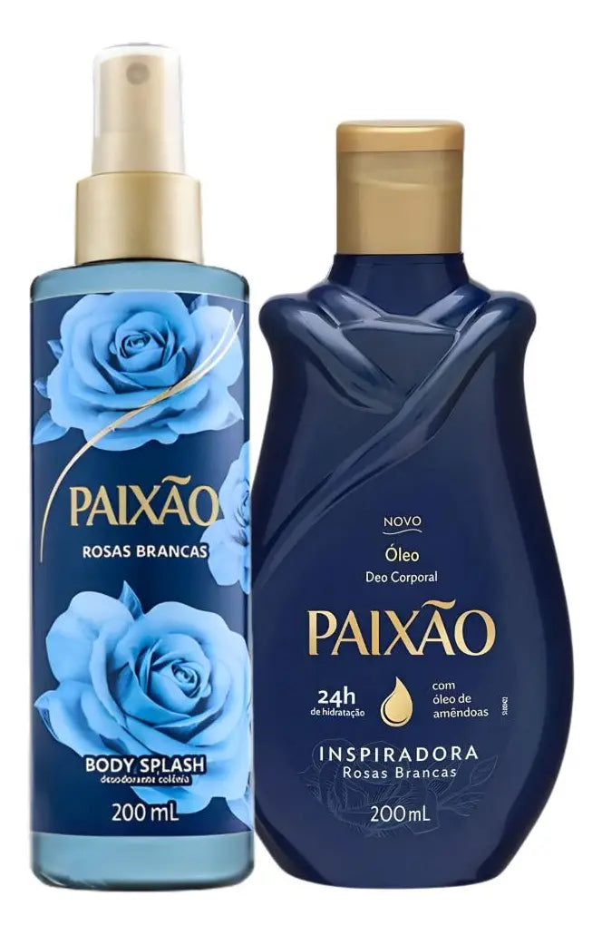 Inspiring Passion Kit White Roses: Oil and Body Splash