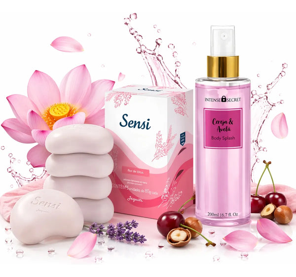 Kit Colônia Cereja E Avelã + Sabonete Mix De Leite