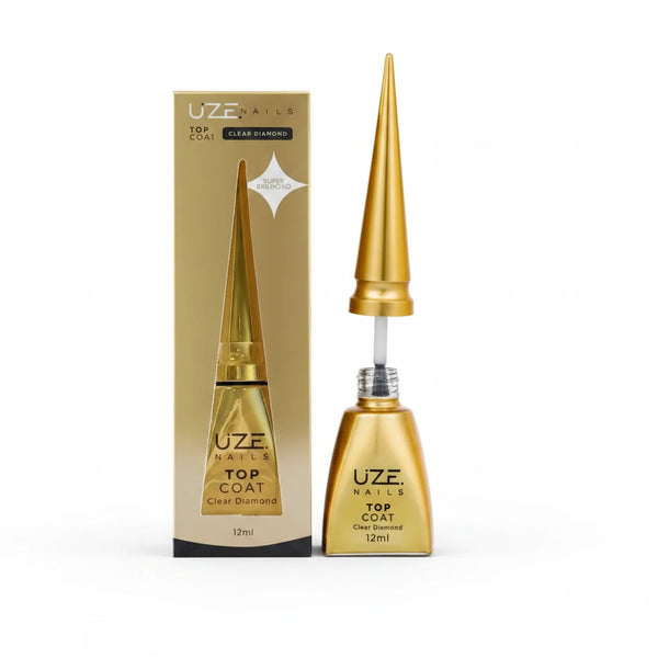Clear Diamond Top Coat 12ml - Uze Nails