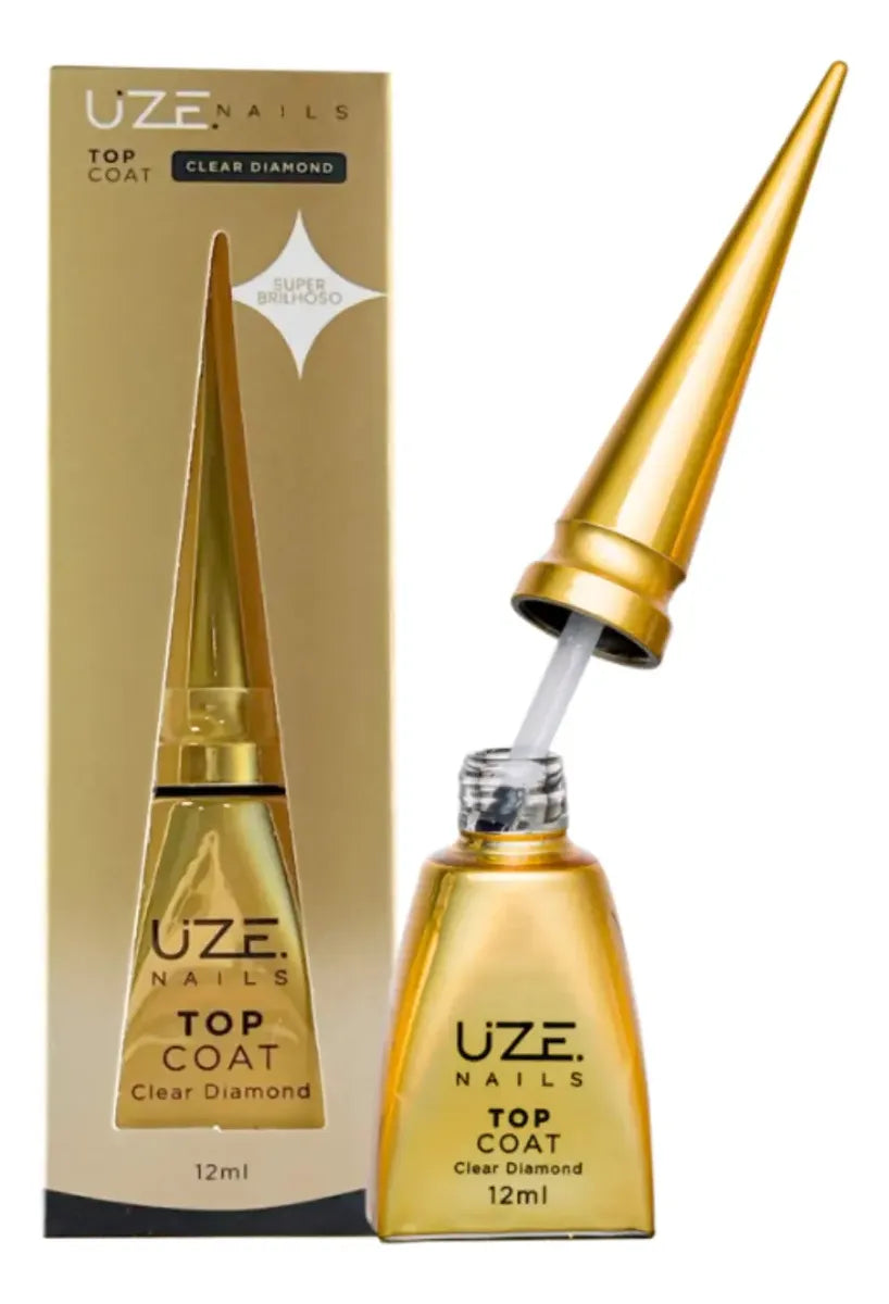 Clear Diamond Top Coat 12ml - Uze Nails