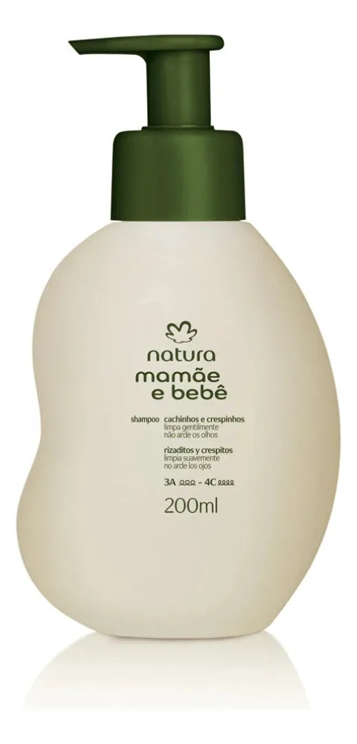 Mommy and Baby Shampoo for Curly and Coily Hair 200ml - Natura