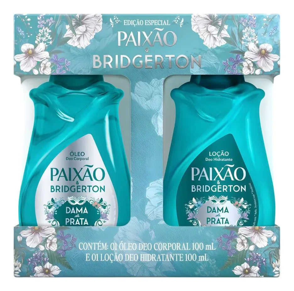 Passion and Bridgerton Silver Lady Kit: Lotion and Oil 100ml