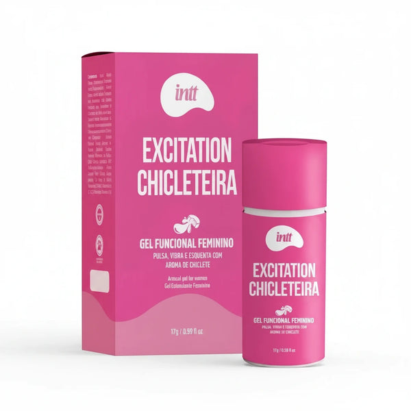 Female Excitation Bubblegum for the Vaginal Canal - Vibrates, Pulsates and Warms - Bubblegum Flavor - Intt 17g