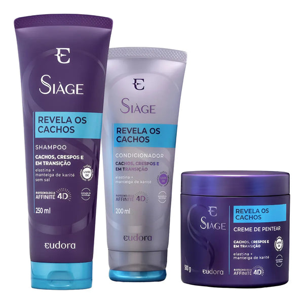 Siàge Revela Cachos Shampoo + Conditioner + Styling Cream