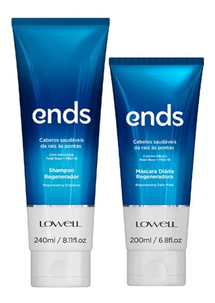Ends Shampoo 240 Ml + Regenerating Mask 200 Ml Lowell