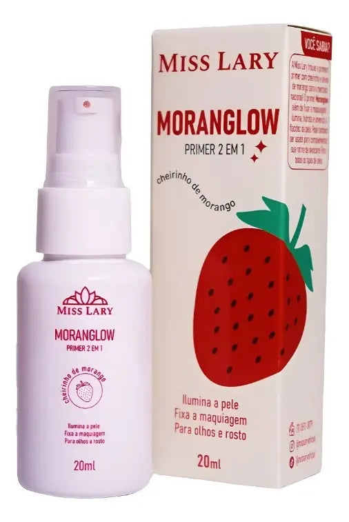Miss Lary Strawberry Primer 2 in 1 Illuminates and Hydrates Face 20ml