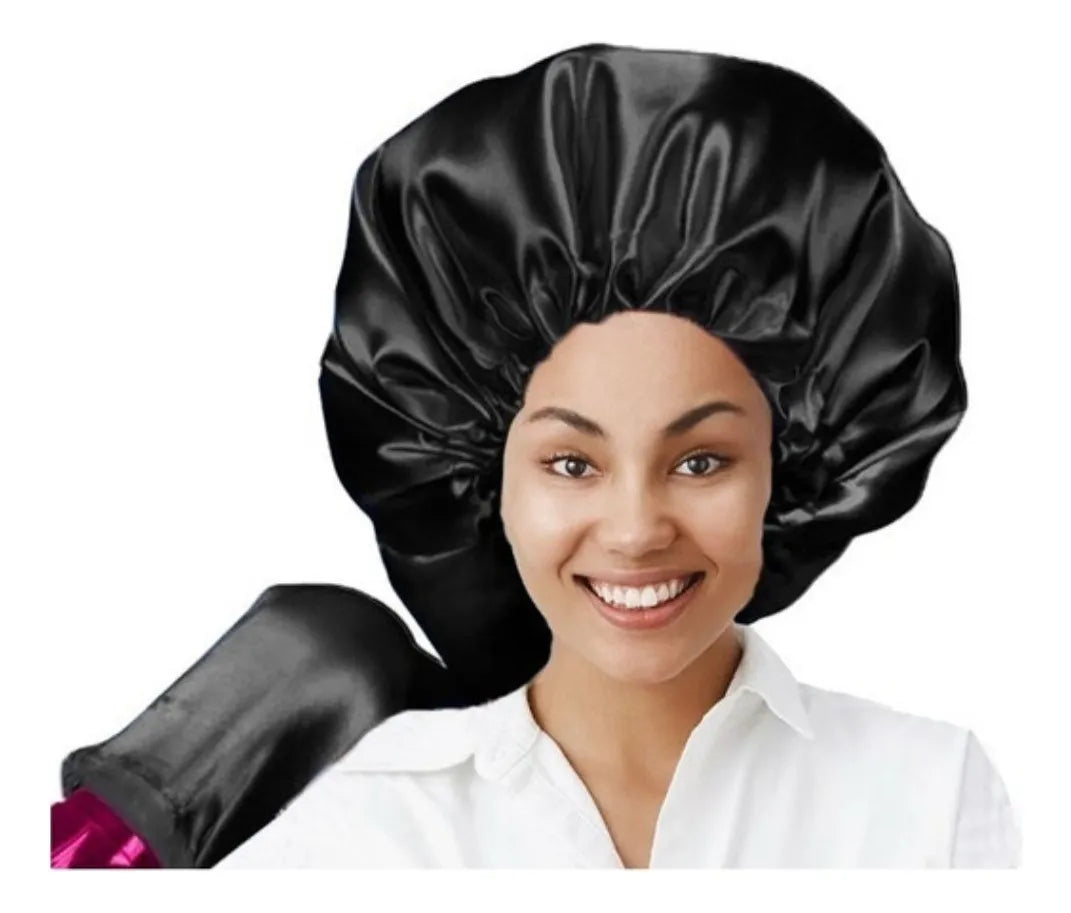 Satin Anti-Frizz Diffuser Cap for Hair Dryer NT Flex Black