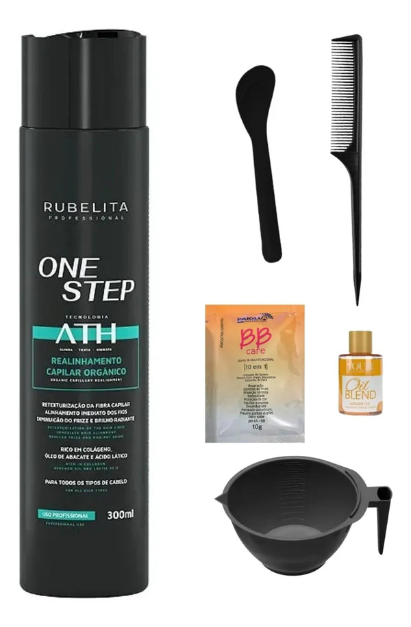 Rubelita One Step Organic Progressive Hair Straightening Treatment 300ml