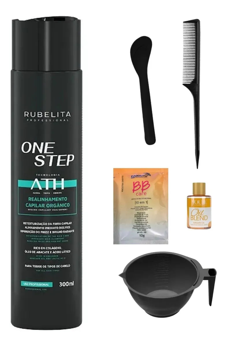 Rubelita One Step Organic Progressive Hair Straightening Treatment 300ml