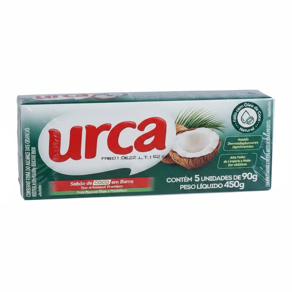 Urca Premium Coconut Handmade Bar Soap, Pack (5 Units)