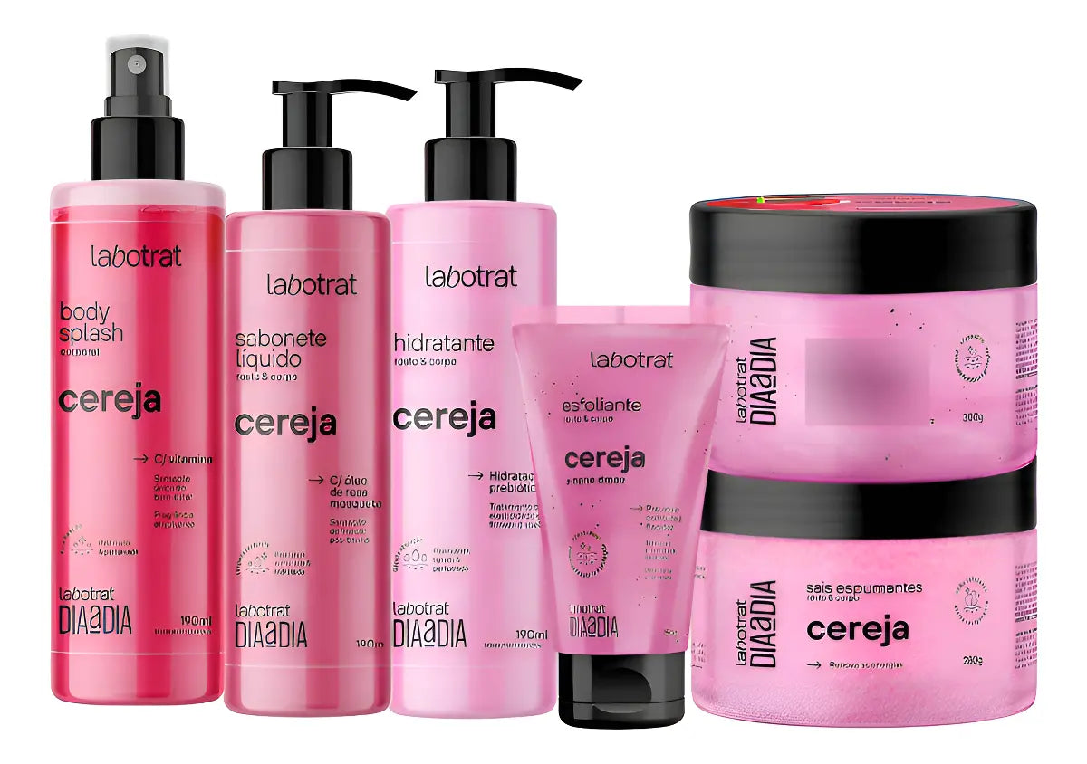 Complete Cherry Body Bath Kit with 6 Items - Labotrat