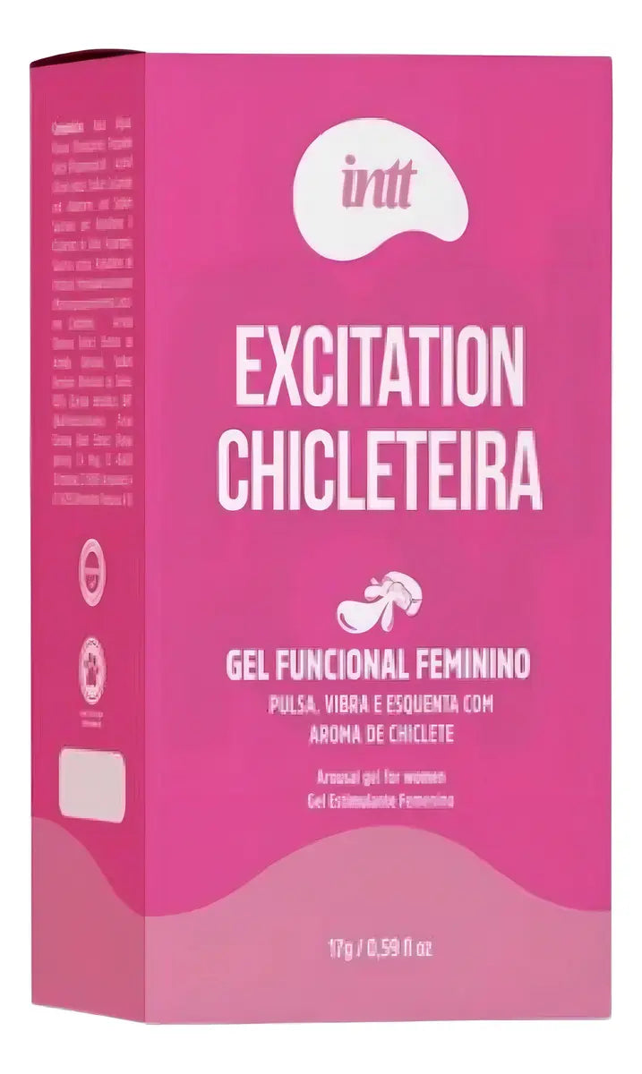 Female Excitation Bubblegum for the Vaginal Canal - Vibrates, Pulsates and Warms - Bubblegum Flavor - Intt 17g