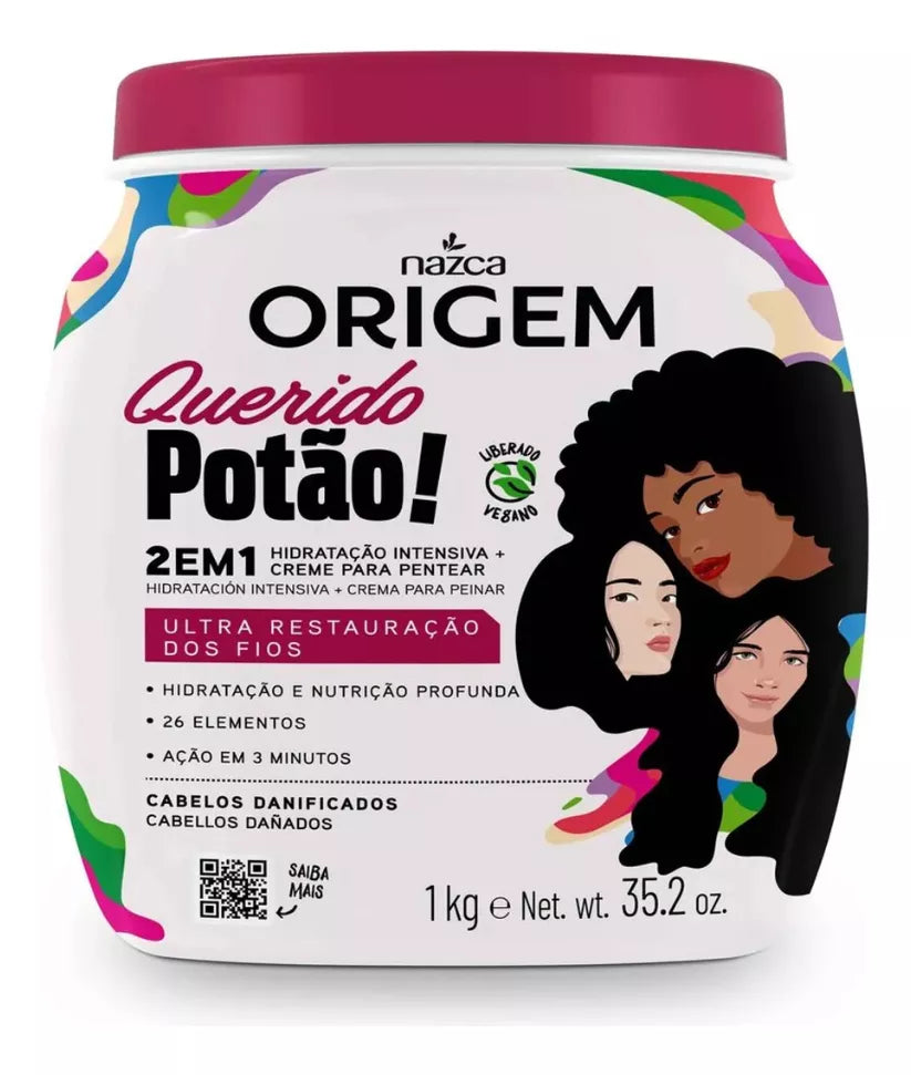 Creme De Tratamento Origem 2 EM 1 Querido Potão - 1kg