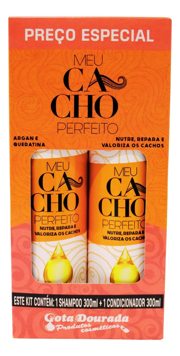 Gota Dourada My Perfect Curl KitShampoo and Conditioner with Argan and Keratin 300ml