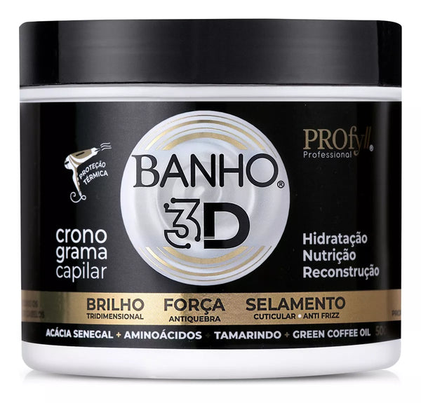 Banho De Creme Banho 3d 500gr Cronograma Capilar