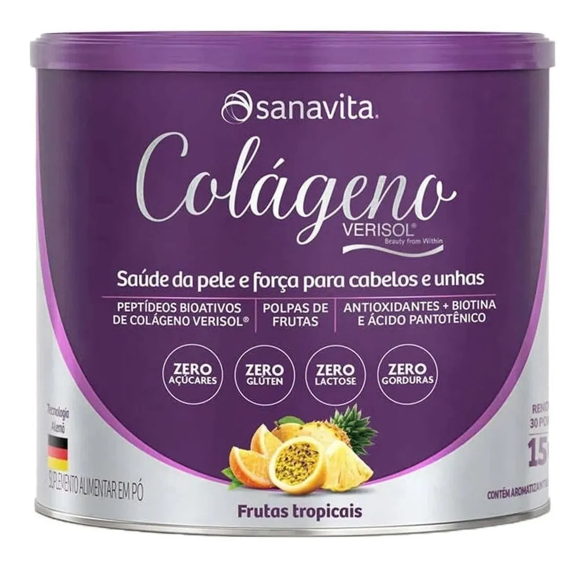 Colágeno Verisol Frutas Tropicais Sanavita - 150g