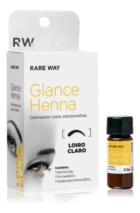 Henna para Sobrancelhas Glance Loiro Claro Rare Way Cruelty-Free