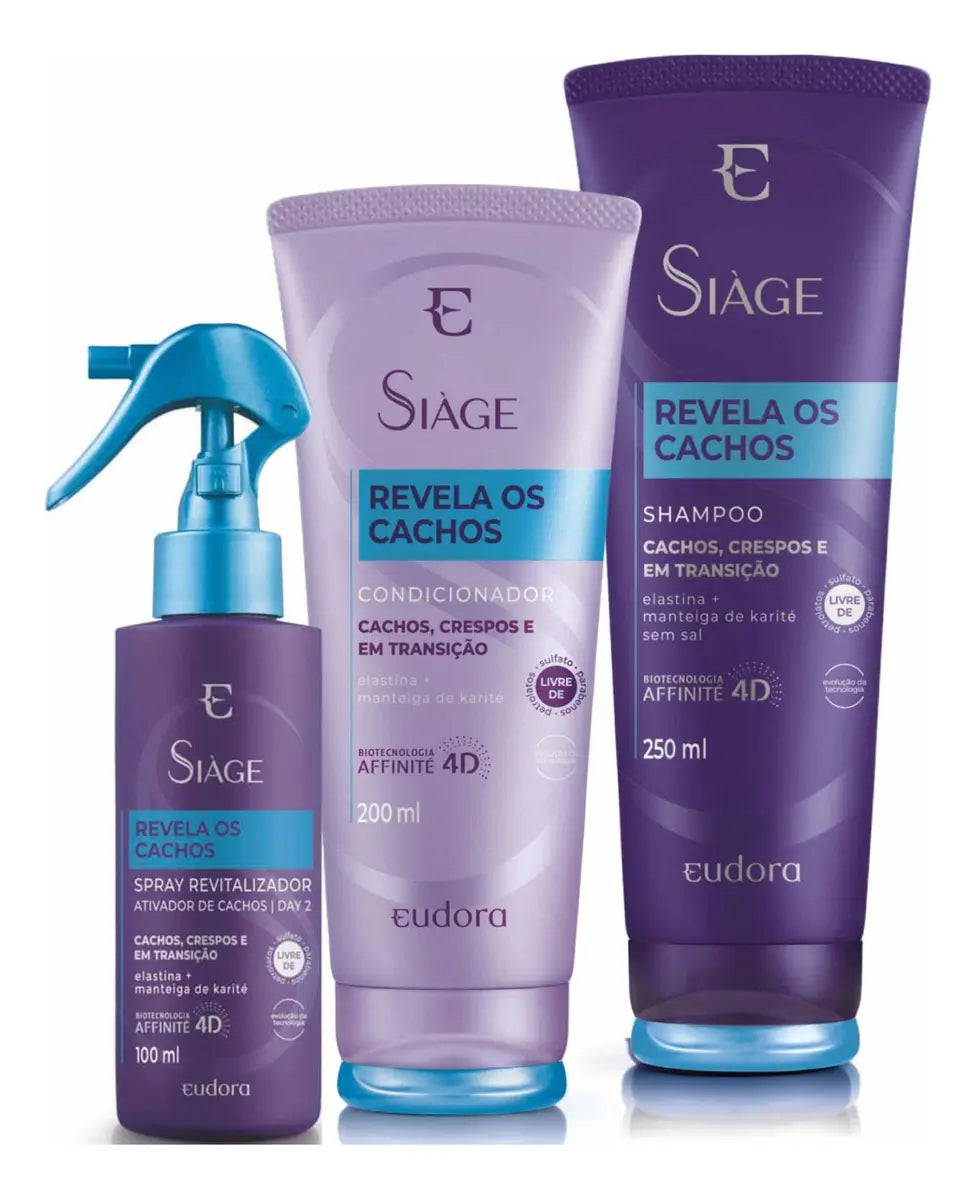 Revela Cachos Shampoo and Conditioner + Day After Spray