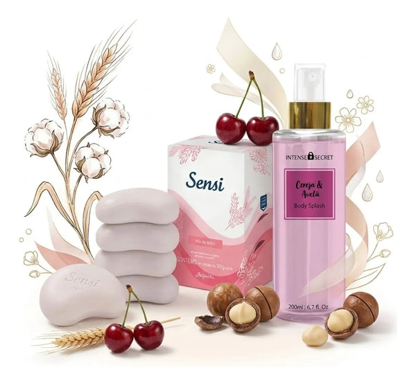 Kit Colônia Cereja E Avelã + Sabonete Mix De Leite