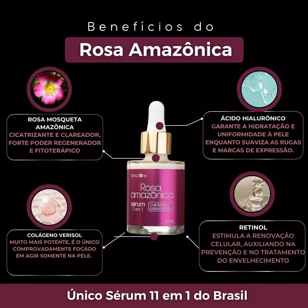 Sérum Rosa Amazônica Rosa Mosqueta 100% Original
