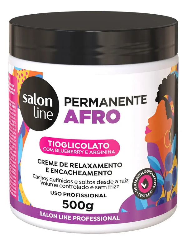 Creme Relaxamento Permanente Afro Salon Line Encacheamento 500g