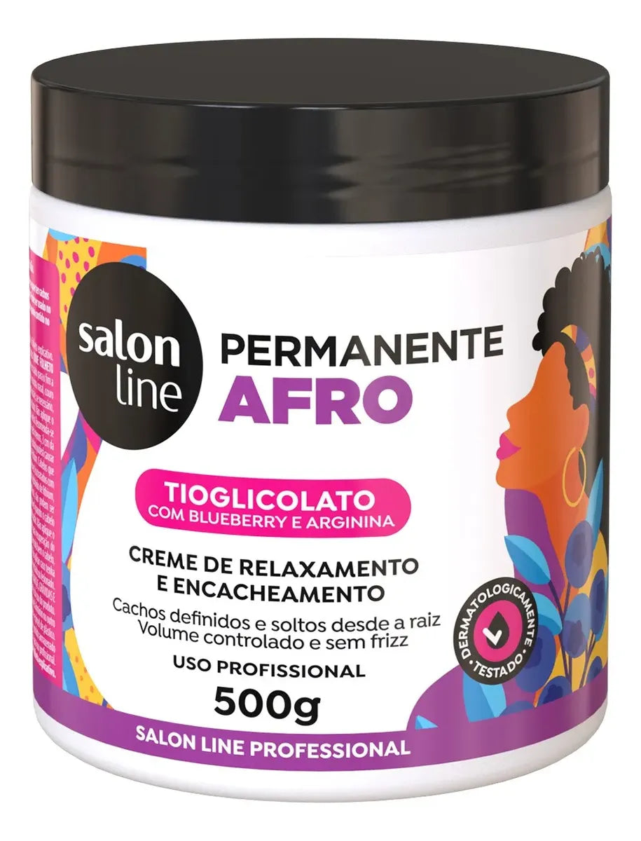 Creme Relaxamento Permanente Afro Salon Line Encacheamento 500g