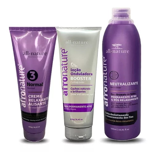 Kit Permanente Relaxamento Afro Nature All Nature Normal Nº3