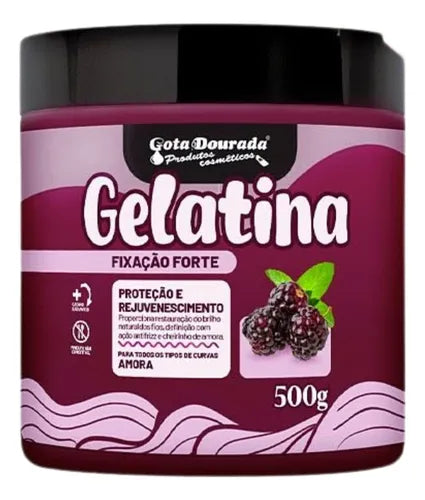 Gelatina Capilar Amora Fixação Forte Gota Dourada 500g