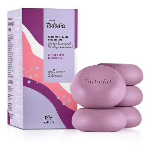 Natura Tododia plum and vanilla blossom soap, 5 units of 90g