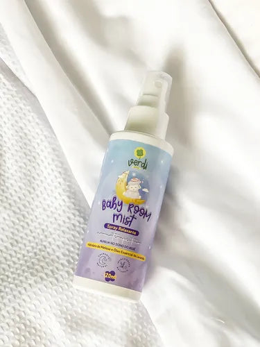 Baby Room Mist Spray Relaxante Aromaterapêutico com Hidrolato de Melissa e Óleo Essencial de Lavanda