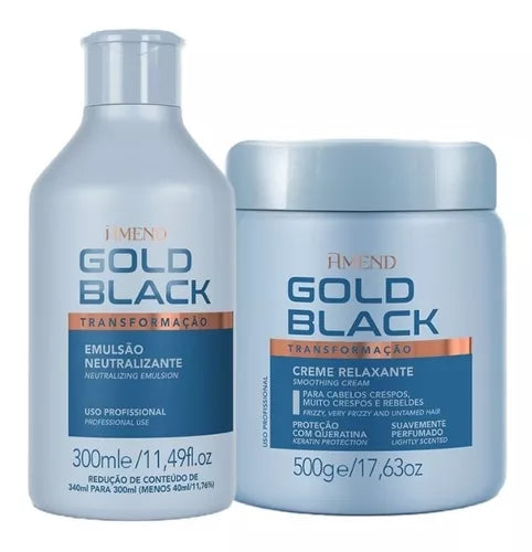 Amend Gold Black Straightening Kit (2 Products)