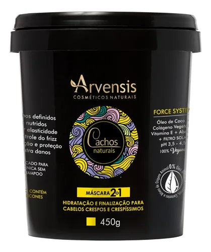 Máscara Arvensis Cachos Naturais Cabelos Crespos e Crespíssimos - 450g