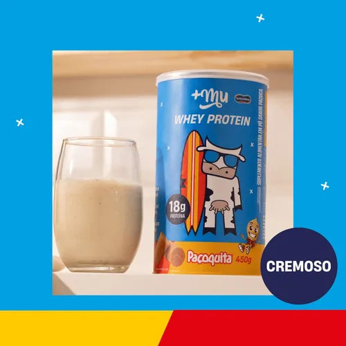 mu Whey Concentrado Sabor Paçoquita - Pot 450g
