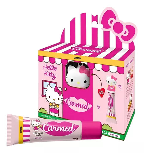Hidratante Labial Carmed Hello Kitty Sabor Torta De Maça 10g