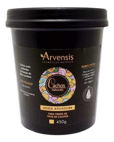 Arvensis Geleia Ativadora Cachos Naturais Alta Fixacao 450g