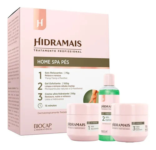 Hydramais Home Spa Deep Cleansing Foot Kit with 3 Products