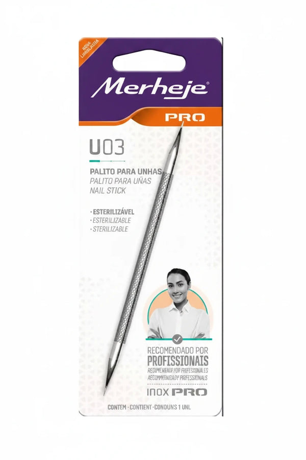 Merheje Inox Cuticle Stick – 1 Unit