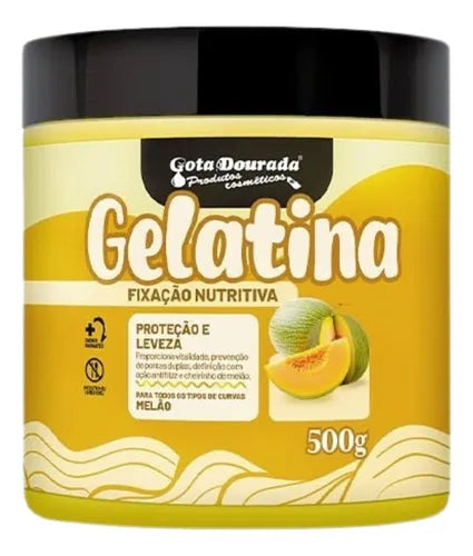 Gelatina Capilar Melão Fixação Nutritiva Gota Dourada 500g