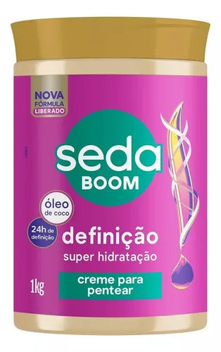 Boom Defining Styling Cream 1kg Jar Seda Definição Super Hidratação