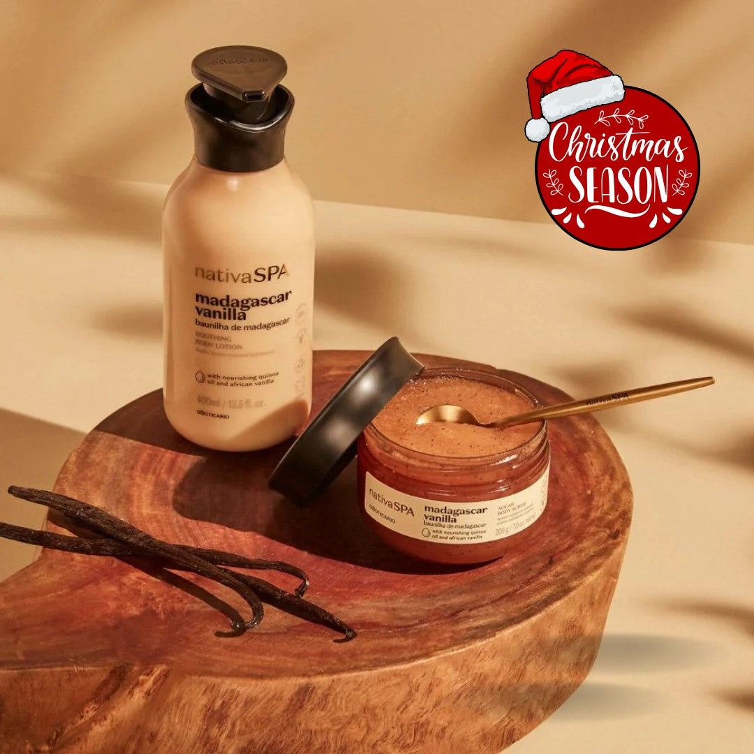 O Boticario PT | Kit de Natal Esfoliação Nativa SPA Baunilha de Madagascar