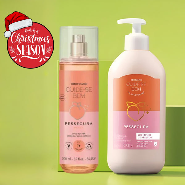 Pessegura Kit: Body Splash 200ml + Body Lotion 400ml