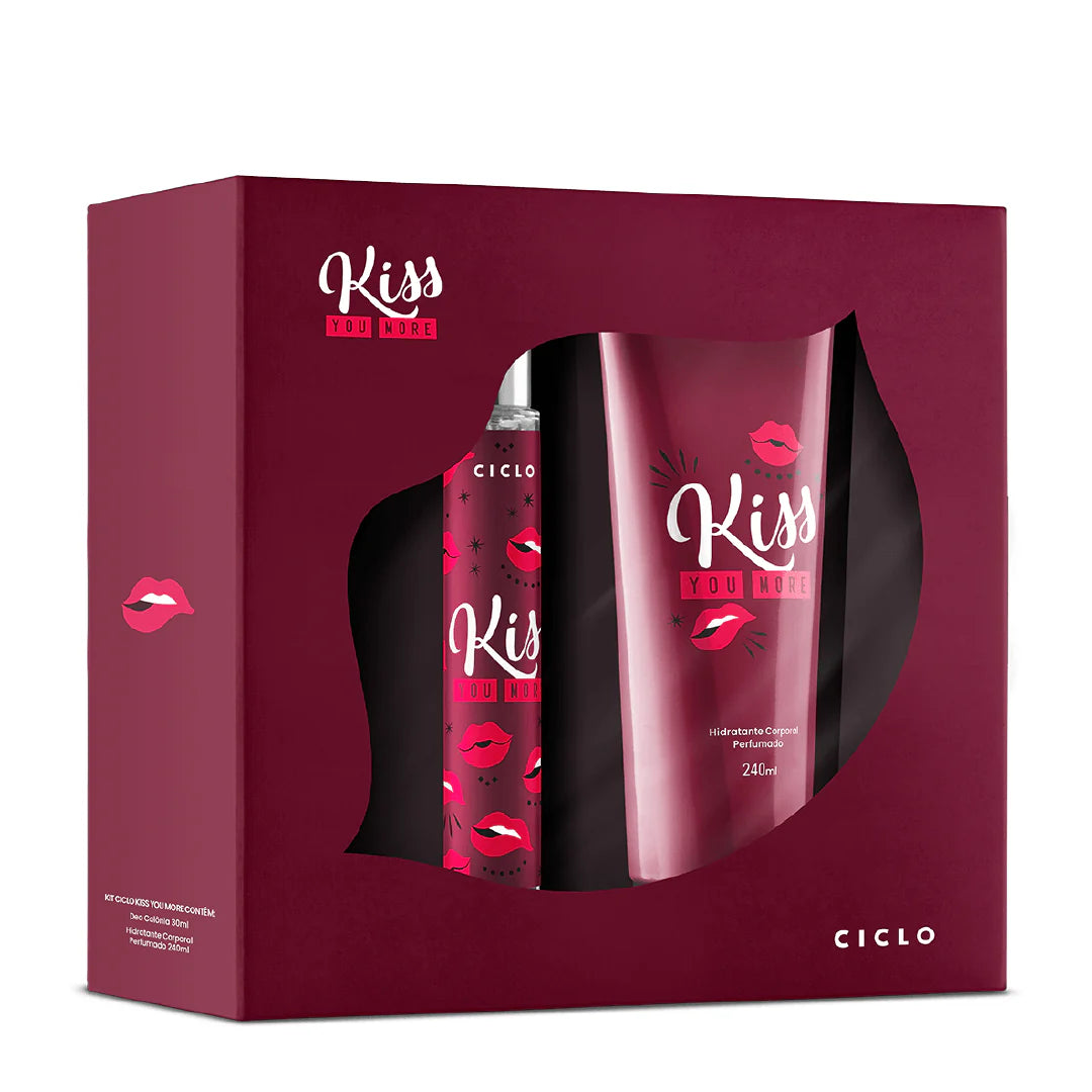Estojo Kiss You More Deo Colônia 30ml + Loção Hidratante 240ml