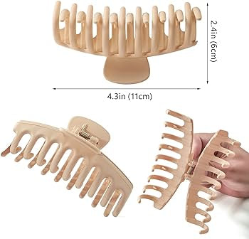 Big Hair Claw Clips Designed for Girls with Thick Hair, Perfect Hair Accessories