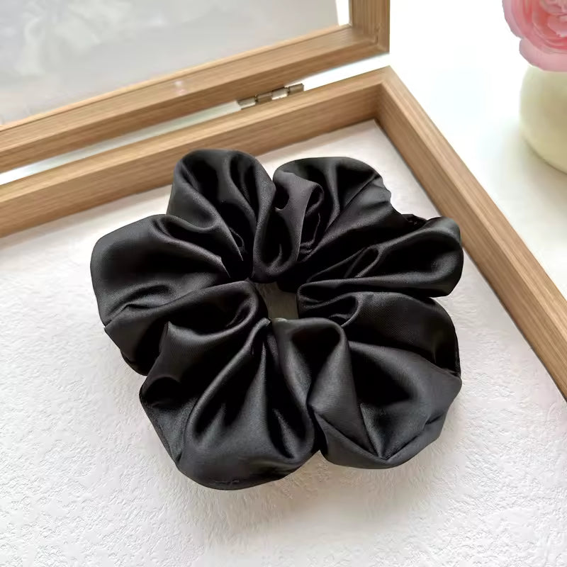 black satin hair clip