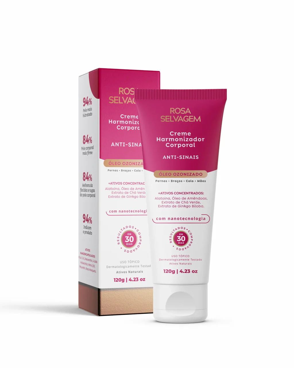 Creme Harmonizador Corporal Antissinais Rosa Selvagem - 120g