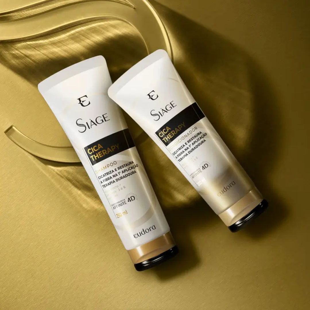 Eudora Kit Siàge Cica-Therapy: Shampoo 250ml + Condicionador 200ml + Máscara Capilar 250g